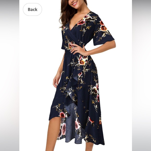 Dresses & Skirts - MOVING SALE - Short Sleeve Floral High Low Dress 🌺